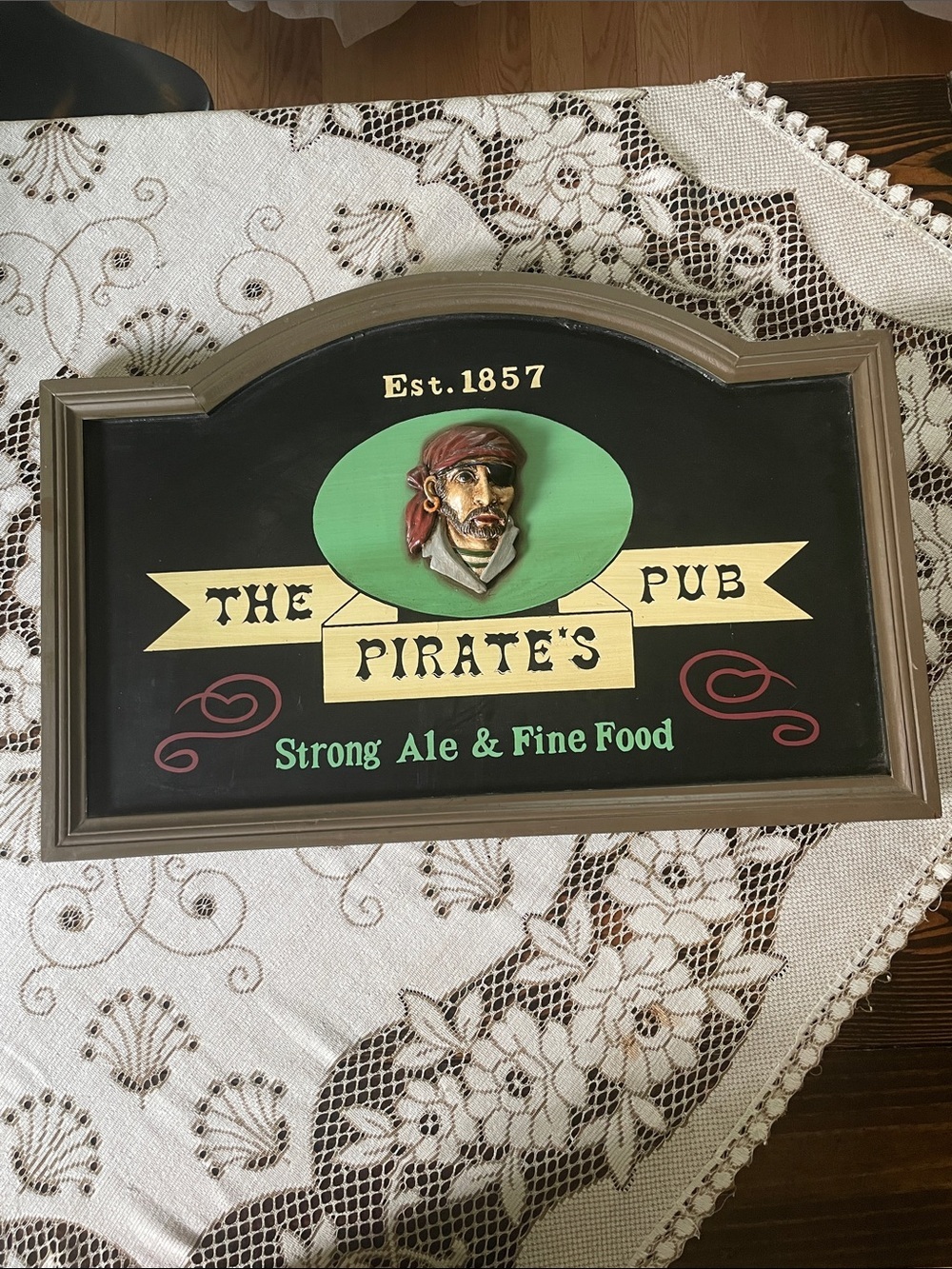 The Pirate's Pub Wall Sign - Black, Green, Yellow